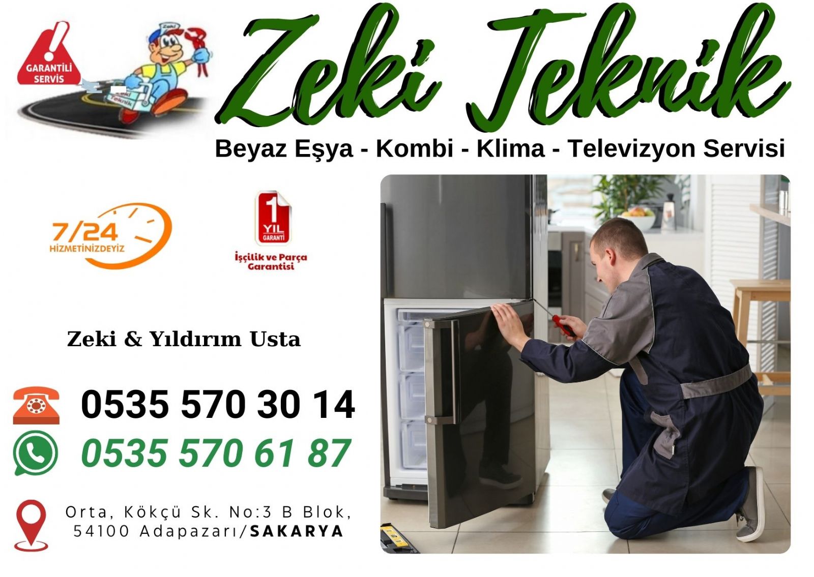 Sakarya  Buzdolabı Tamircisi